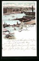 Litho Zürich, Ortsansicht vom Stadthaus
