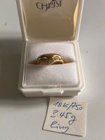 Vintage Ring, Gelbgold, Zirkonien, 18K/750 Gold, 3.45g