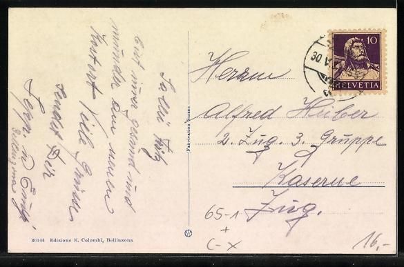 Cartes postales: AK Bellinzona, Bahnhof mit Vorplatz – D'occasion à Berlin par bartko-reher 1