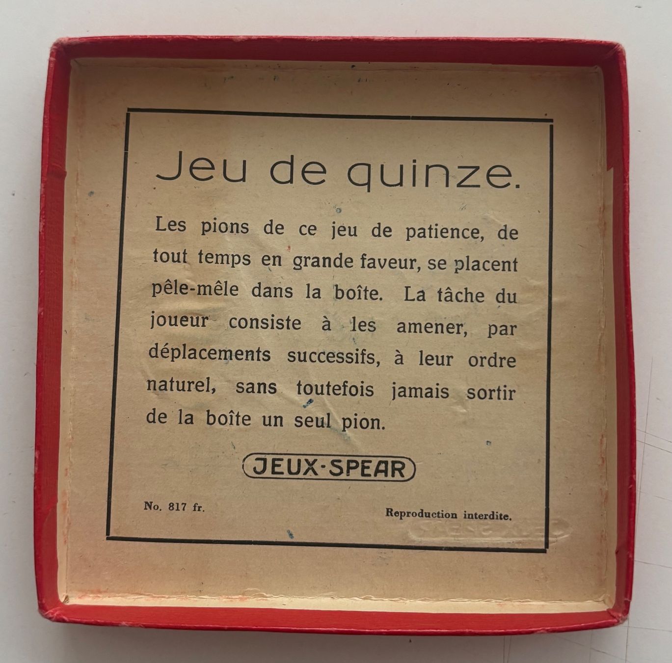Giochi: Jeu de 15 -  Jeux Spear – Usato da Neuchâtel venduto da gefdeneuch 4