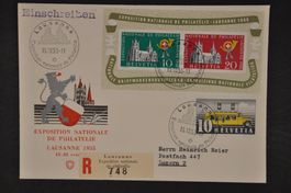 1955 W35 auf R-Ausstellungsbrief