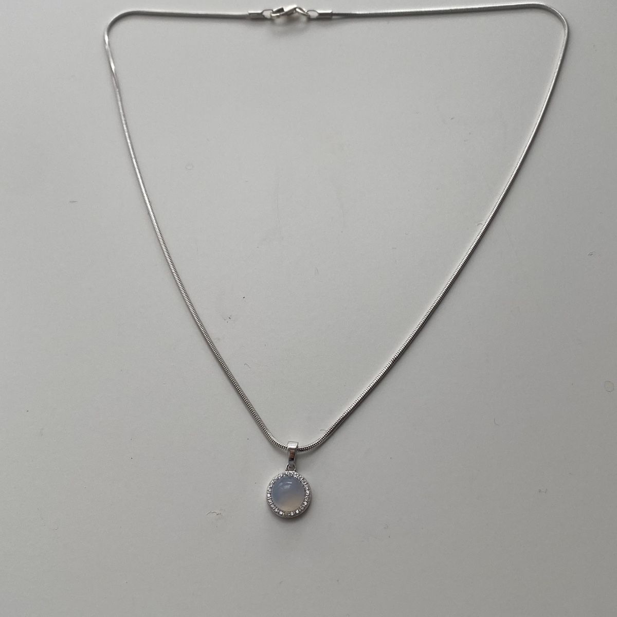 Catenine: Silber 925 Mondstein Halskette mit Zircons – Nuovo (secondo la descrizione) da Givisiez venduto da dor_xb9k 2