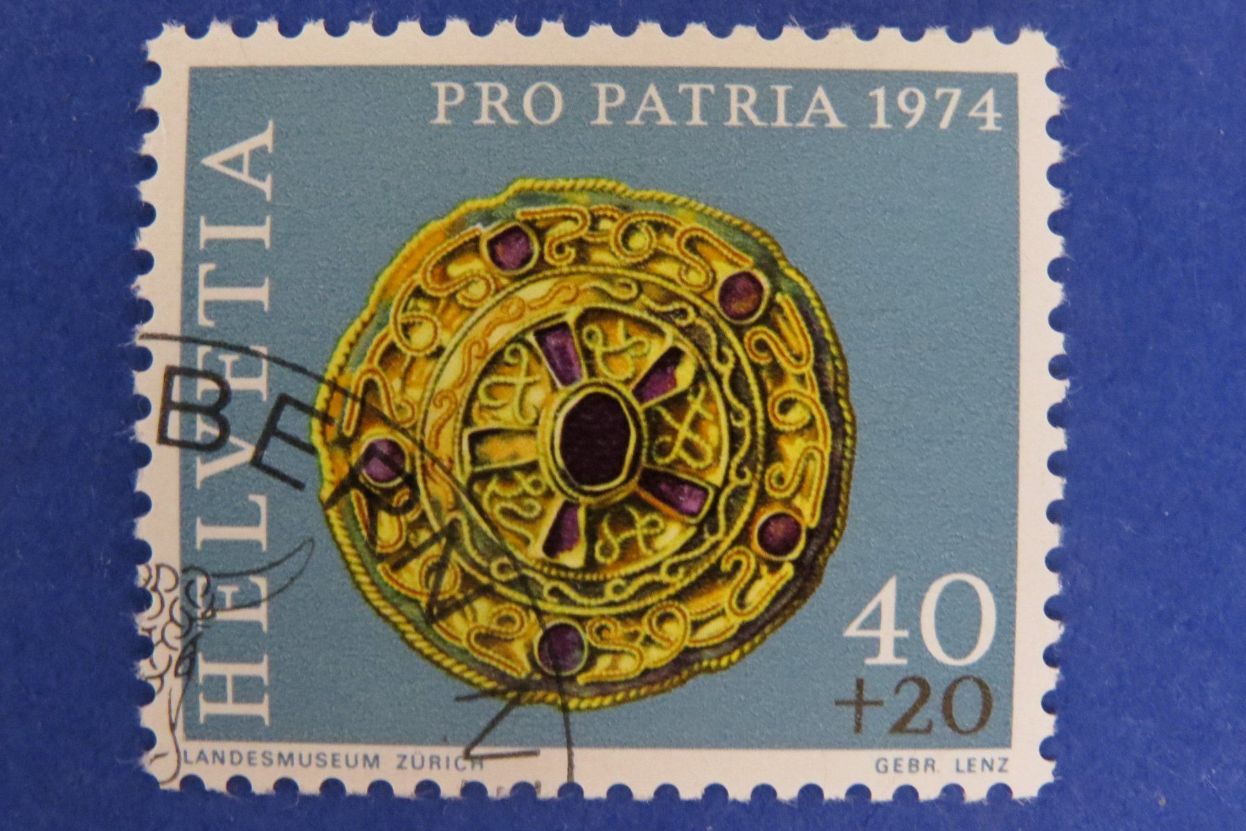 Tutti i francobolli: Serie Pro Patria 1974 - off.Ersttag-Eckstempel BERN – Usato da Brunnen venduto da Kumari 1
