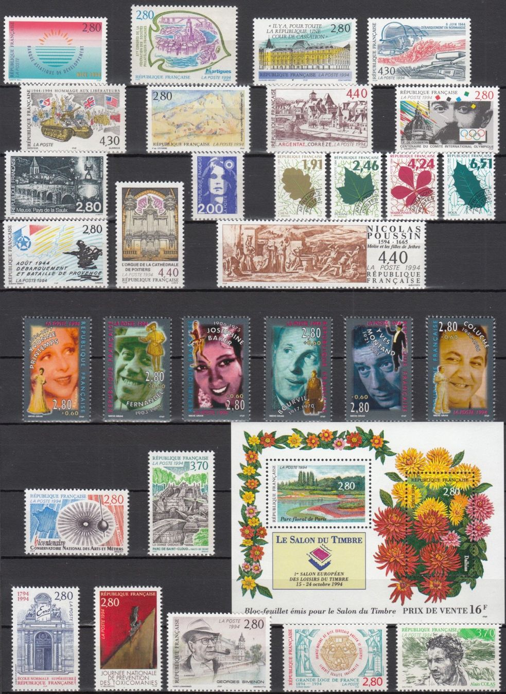 Alle Briefmarken: Frankreich 1994 postfrisch – Gebraucht aus Bürglen TG von StampGraf 1