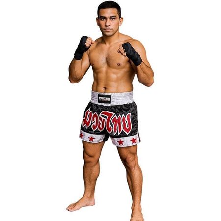 FIGHTERS - Muay Thai Shorts Schwarz-Weiss / Small bis XL