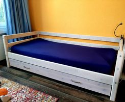 Flexa Kinderbett aus Holz weiss mit Schubladen
