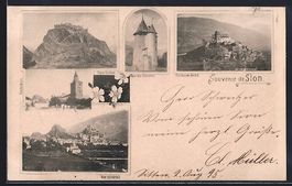 Vorläufer-AK Sion, 1895, Chateau de Val