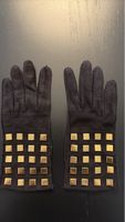 Statement studded glove, gothic punk style, cool touch