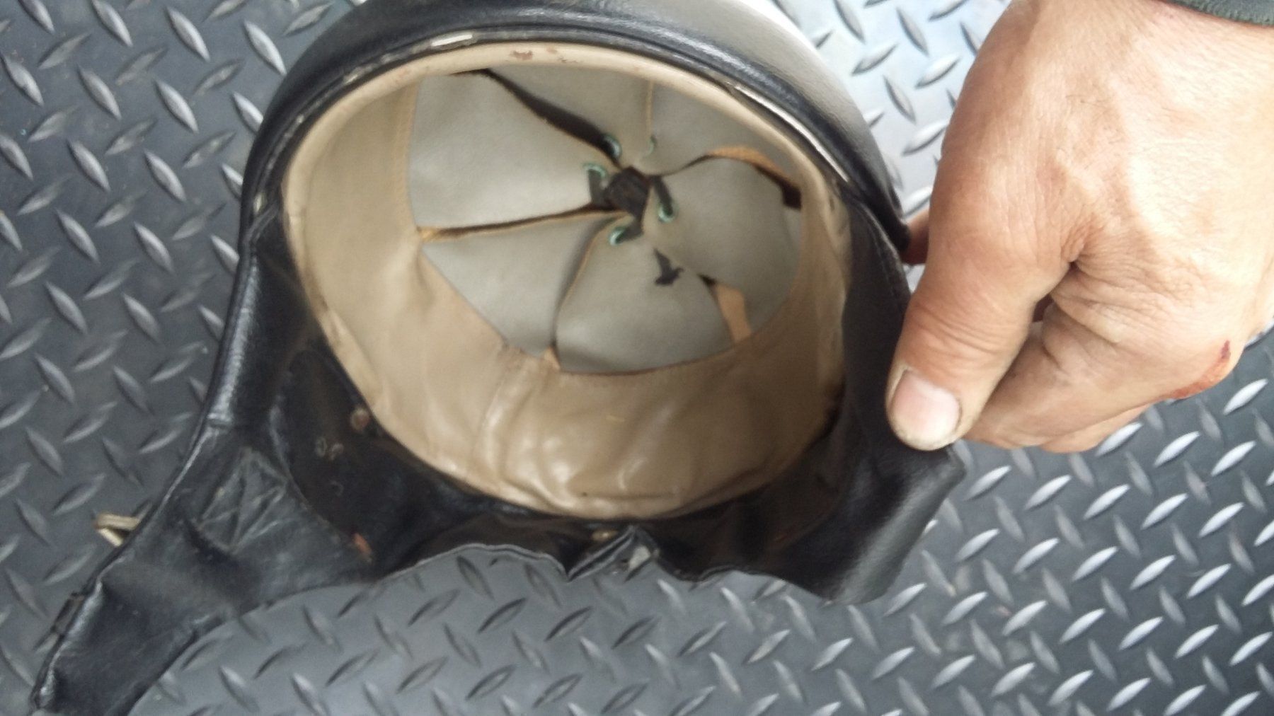Abiti antichi: 2 x Oldtimer Motorradhelm Motorrad Helm – Usato da Dulliken venduto da Classiclerch4657 3