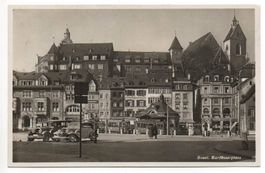 BASEL Barfüsserplatz ,Strassenbahn, Tram, Oldtimer, Auto