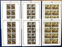 1978 Liechtenstein Gemälde  - Bogen Satz Postfrisch + ET