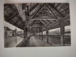 Alte Ansichtskarte der Kapellbrücke Luzern, Top Zustand!