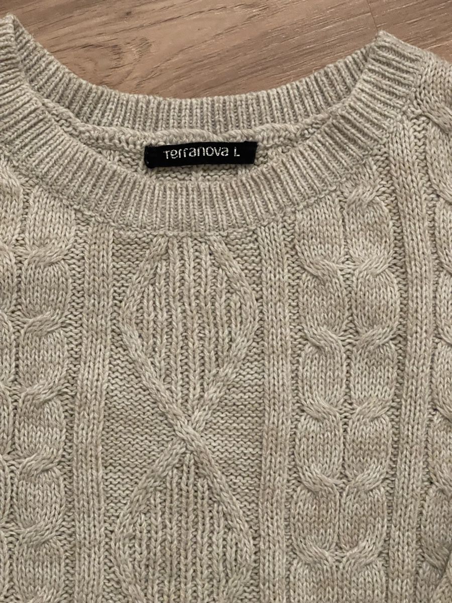 Pulls & Sweat-shirts: Terranova Damen Strickpullover beige Grösse Liebe  – D'occasion à Auw par chr_vcc8