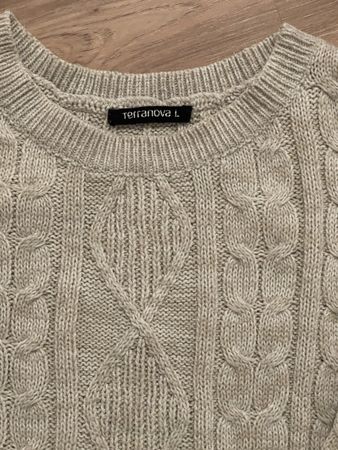 Terranova Damen Strickpullover beige Grösse Liebe 
