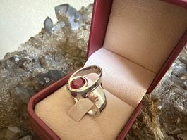 XL Ring 925 extravagant mit Madagaskar Rubin Grösse: 66 / 67