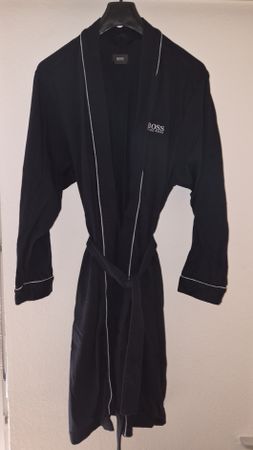 Bademantel Hugo Boss dunkel blau mit Gürtel guter Zustand