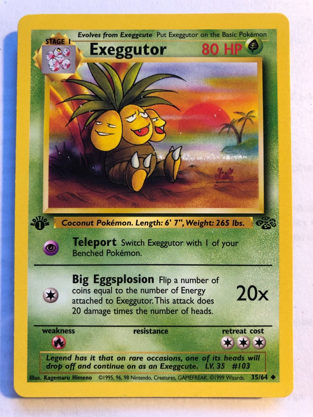 Cartes à collectionner: Exeggutor (uncommon) 1st Jungle - MINT - ab 1.- – D'occasion à Giubiasco par dan_pr8b