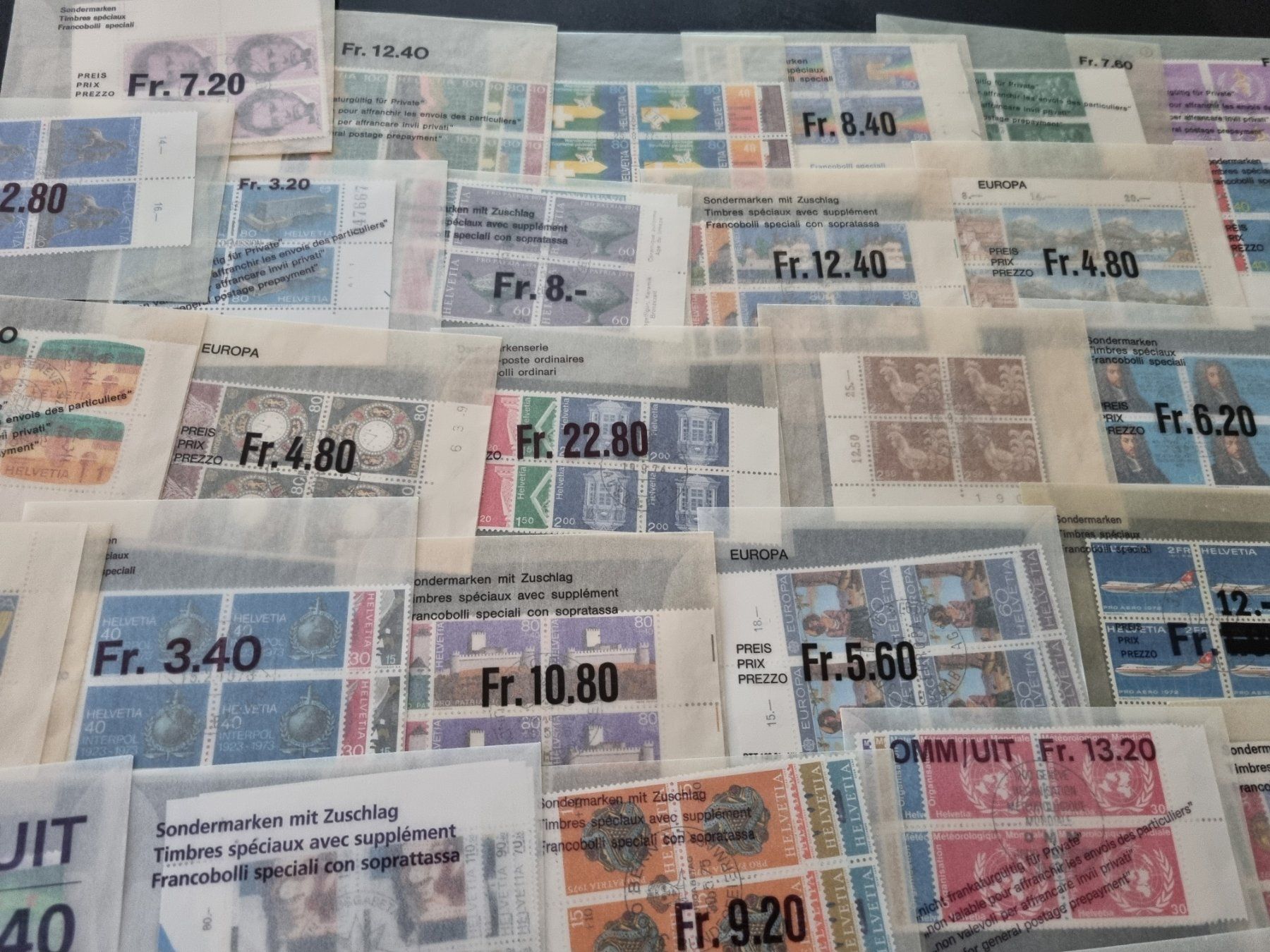 Alle Briefmarken: Posten mit CH Viererblocks - alles Top Aboware – Gebraucht aus Gümligen von Geniusbuy 9