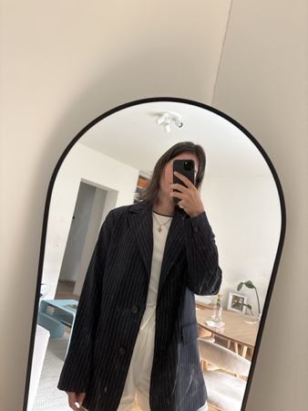 Oversized Blazer Edited dark blue gestreift guter Zustand