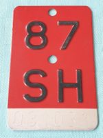 Velonummer SH 87