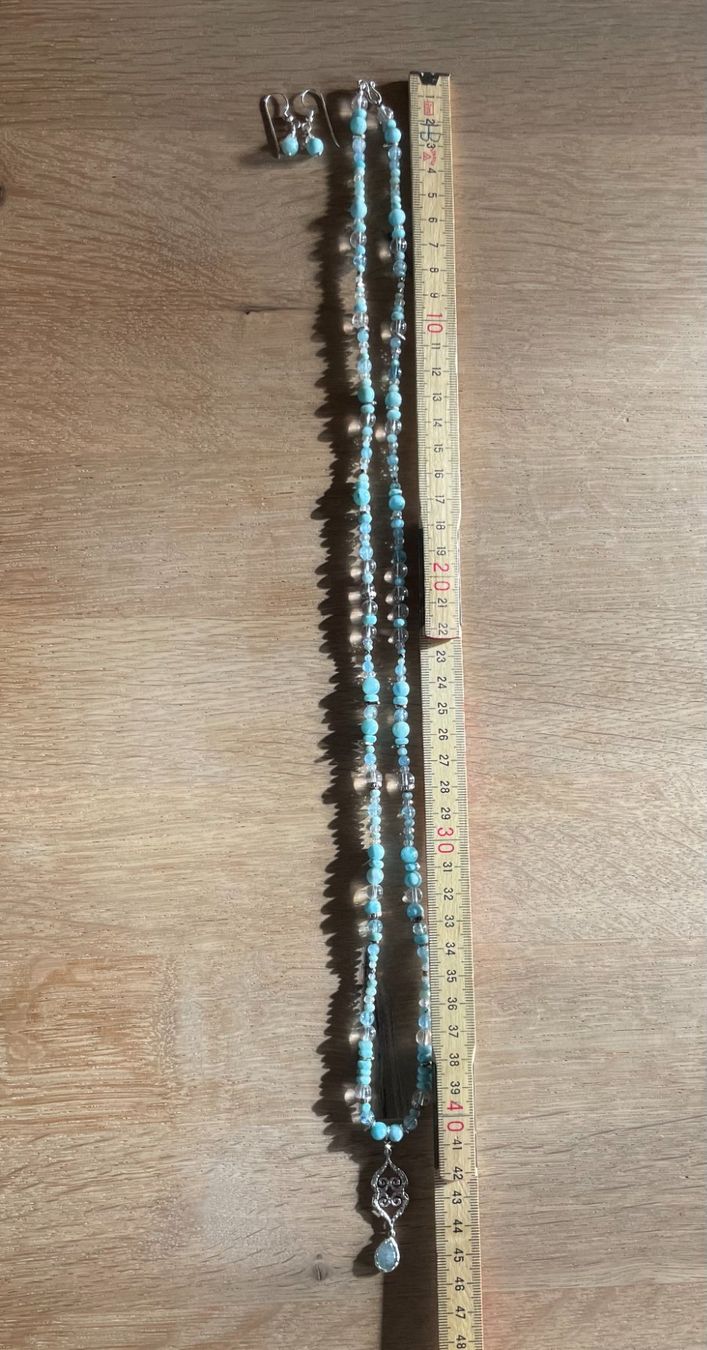 Catenine: Steinkette mit Ohranhänger – Nuovo (secondo la descrizione) da Seftigen venduto da NeuesLeben2017 2