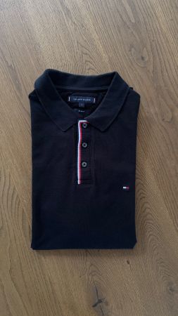 Tommy Hilfiger Herren Poloshirt in Schwarz Gr. L