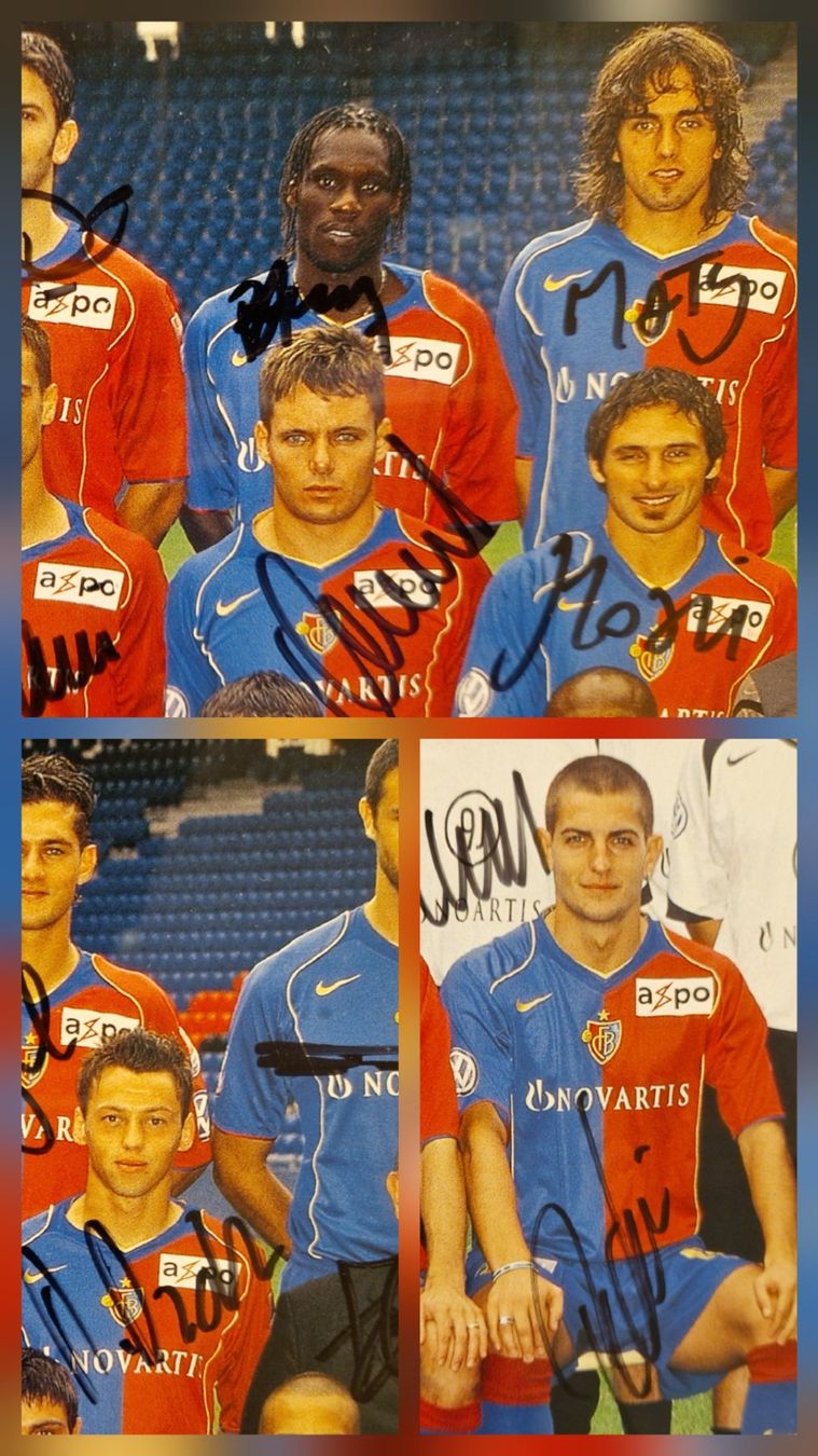 Autogramme: FC BASEL Poster Autogramme, Odermatt, Yakin, Zuberbühler usw – Gebraucht aus Zürich von spin23 8