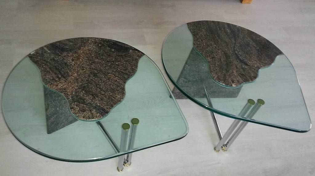 Tische: Salontisch Granit Paradiso Glas – Gebraucht aus Istighofen von Ebi.88 4