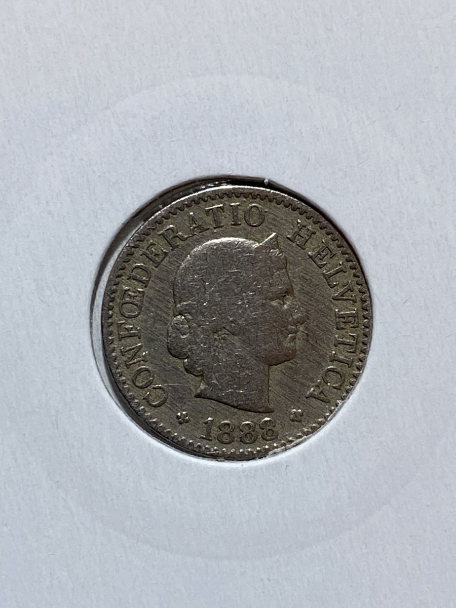 Tutti le monete: Suisse - 5 centimes - 1888 – Usato da Payerne venduto da Mike1682 1