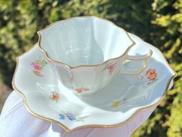 Antike Meissen Porzellan Mokkatasse 1.Wahl, ca.1815-1924