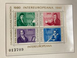 Rumänien 1980 Block Komponisten Beethoven postfrisch