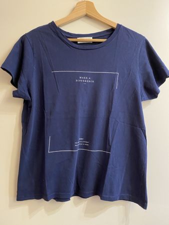 T-shirt Zara bleu marine taille M