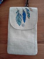 HandyTasche mit Band Trend neu mit Federprint beige