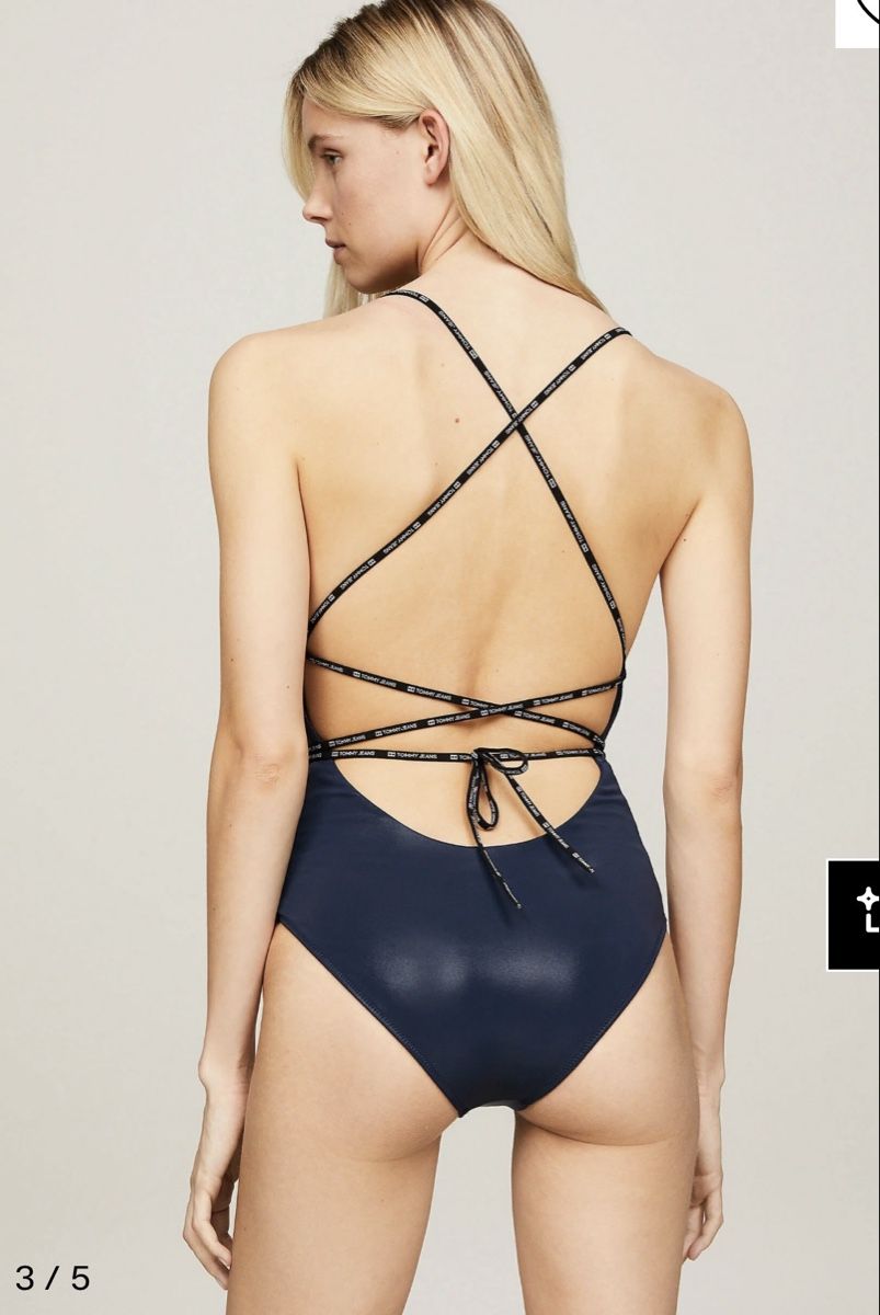 Tommy Hilfiger Costumi da bagno & Bikini: Tommy Hilfiger Badeanzug, dunkelblau, Gr. S – Nuovo (secondo la descrizione) da Rheinfelden venduto da rc_stephan 1