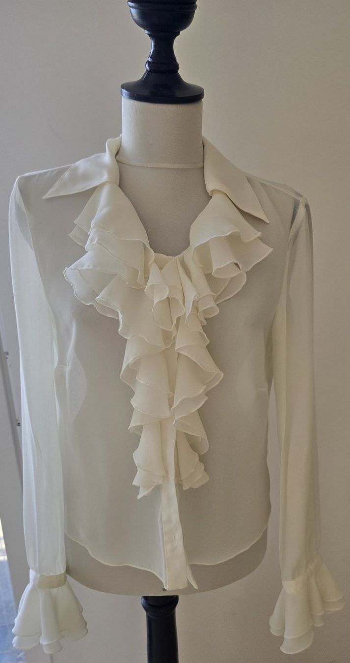 Camicette: Georgettebluse Cremefarben – Usato da Bergdietikon venduto da ewa1005