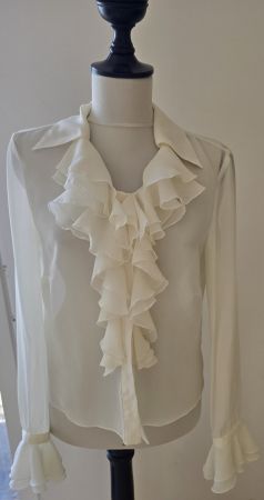 Georgettebluse Cremefarben