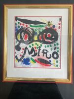 Joan Miró Original Lithographie Blattgold Rahmen Cadre en or