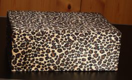 Schatulle Schachtel Animal Print gelb-braun-schwarz