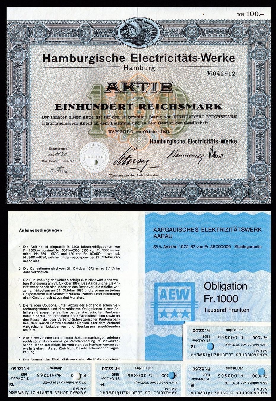 Documents: 5 alte Wertpapiere aus USA – D'occasion à Röthenbach i. E. par Heureka5 9