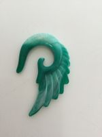 10mm Plug OHRHÄNGER in türkis Flügel 7cm Kunststoff neu