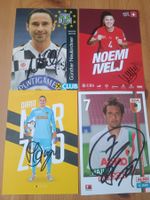 Fussball-Mix - 4 signierte Autogrammkarten - Set