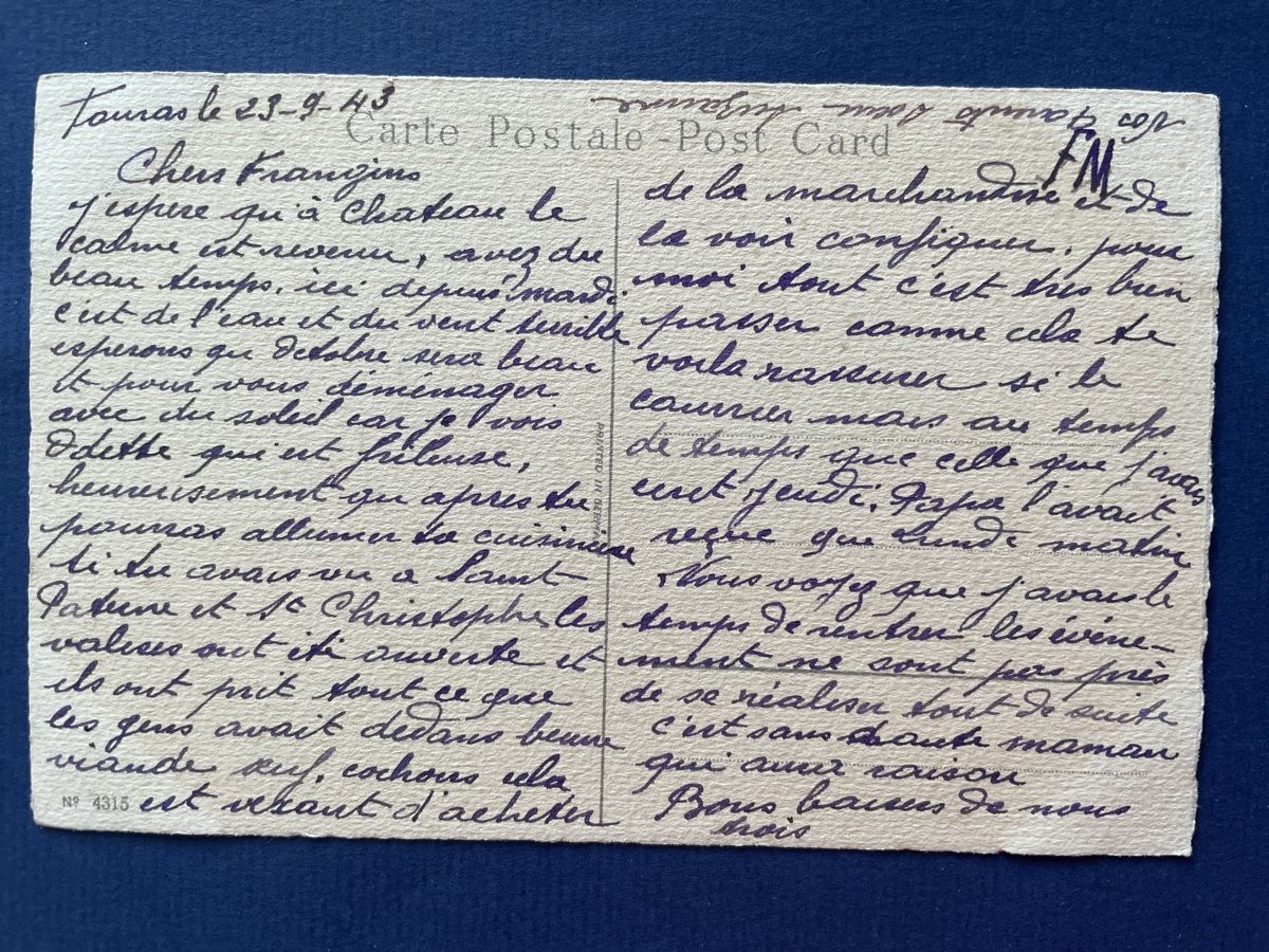 Cartoline postali: Frühlings-Postkarte mit Krokussen & Primeln 1943 – Usato da Neuhausen am Rheinfall venduto da Arielle55 1