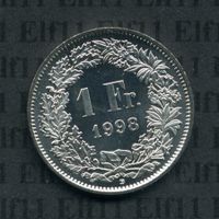 CHF___1.00 1998 stgl * nigelnagelneu! 1 Franken