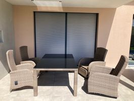Premium Gartenmöbel Set Ploß Rabida Diningtisch + 4 Sessel