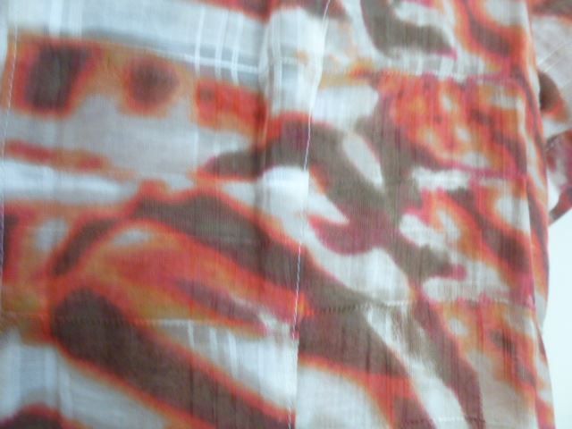 C&A Camicette: Bluse Gr. 42, weiss/braun/orange – Nuovo (secondo la descrizione) da Hinwil venduto da Glasperlen 3