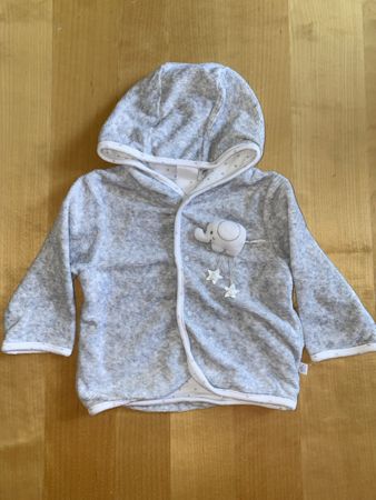 Jacke Samt/Baumwolle grau, Gr 62/68, Smile