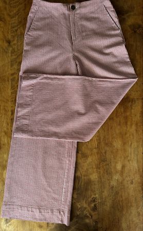Pantalon rayé rouge et blanc taille 38 bon état