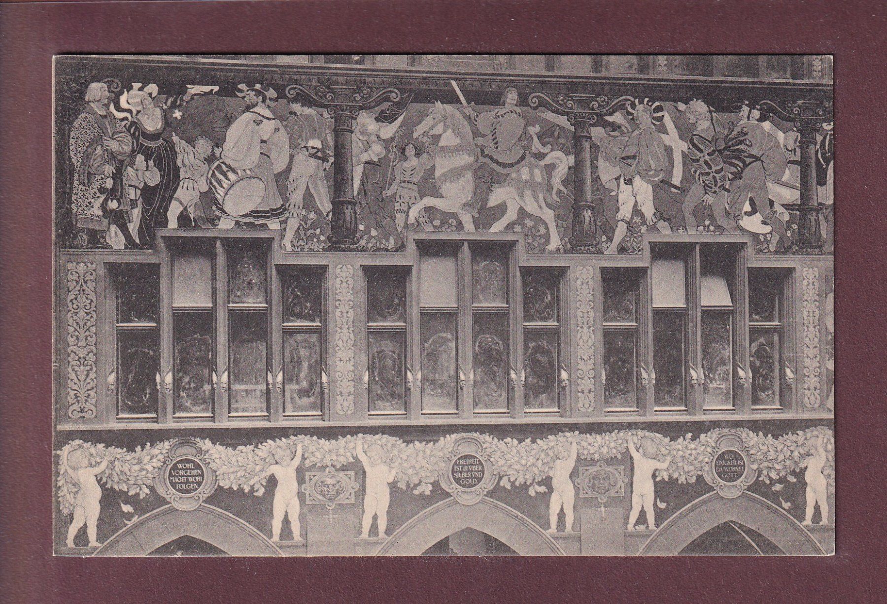 Cartes postales: BASEL - Rathaushof - Wandgemälde – D'occasion à Pully par nicecards
