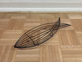 Grosse Drahtkorb Schale 50er Design Fisch Obstschale vintage
