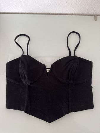 Schwarzes Bustier Top, neuwertig - Perfekt für den Sommer!